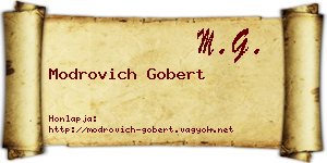 Modrovich Gobert névjegykártya